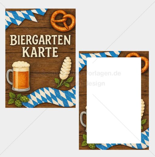 BIER-BUNT-001 – Biergarten-Speisekarte als PDF zum Download & Selbstdruck