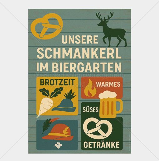 BIER-VINT-002 – Biergartenkarte mit Retro-Illustrationen als PDF zum Download & Selbstdruck – Bild 2