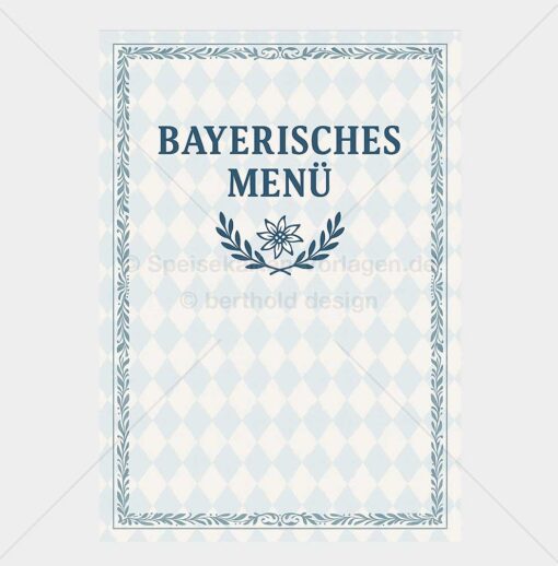 BIER-VINT-003 – Bayerische Speisekarten-Vorlage im Rautendesign als PDF zum Download & Selbstdruck – Bild 2