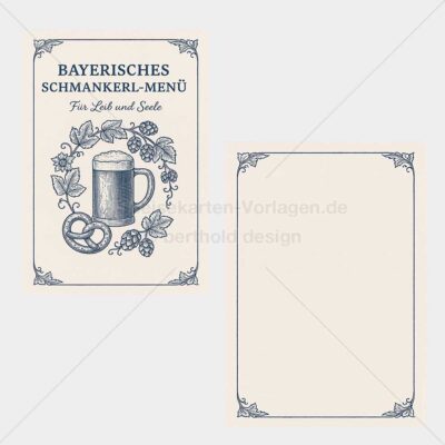 BIER-VINT-001 – Bayerische Speisekarten-Vorlage als PDF zum Download & Selbstdruck
