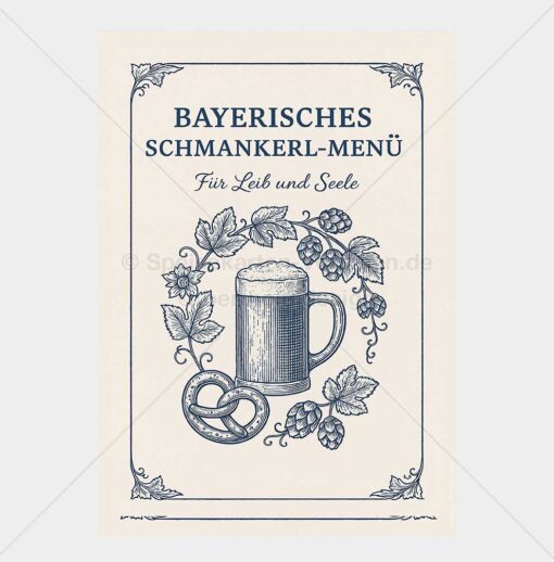 BIER-VINT-001 – Bayerische Speisekarten-Vorlage als PDF zum Download & Selbstdruck – Bild 2