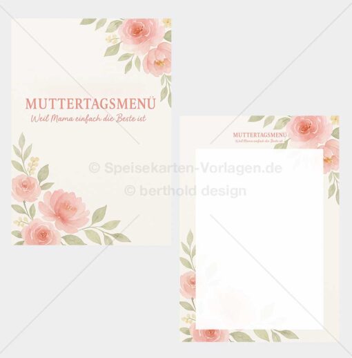 TAGE-VINT-A4-001 – Muttertags-Menükarte als PDF zum Download & Selbstdruck